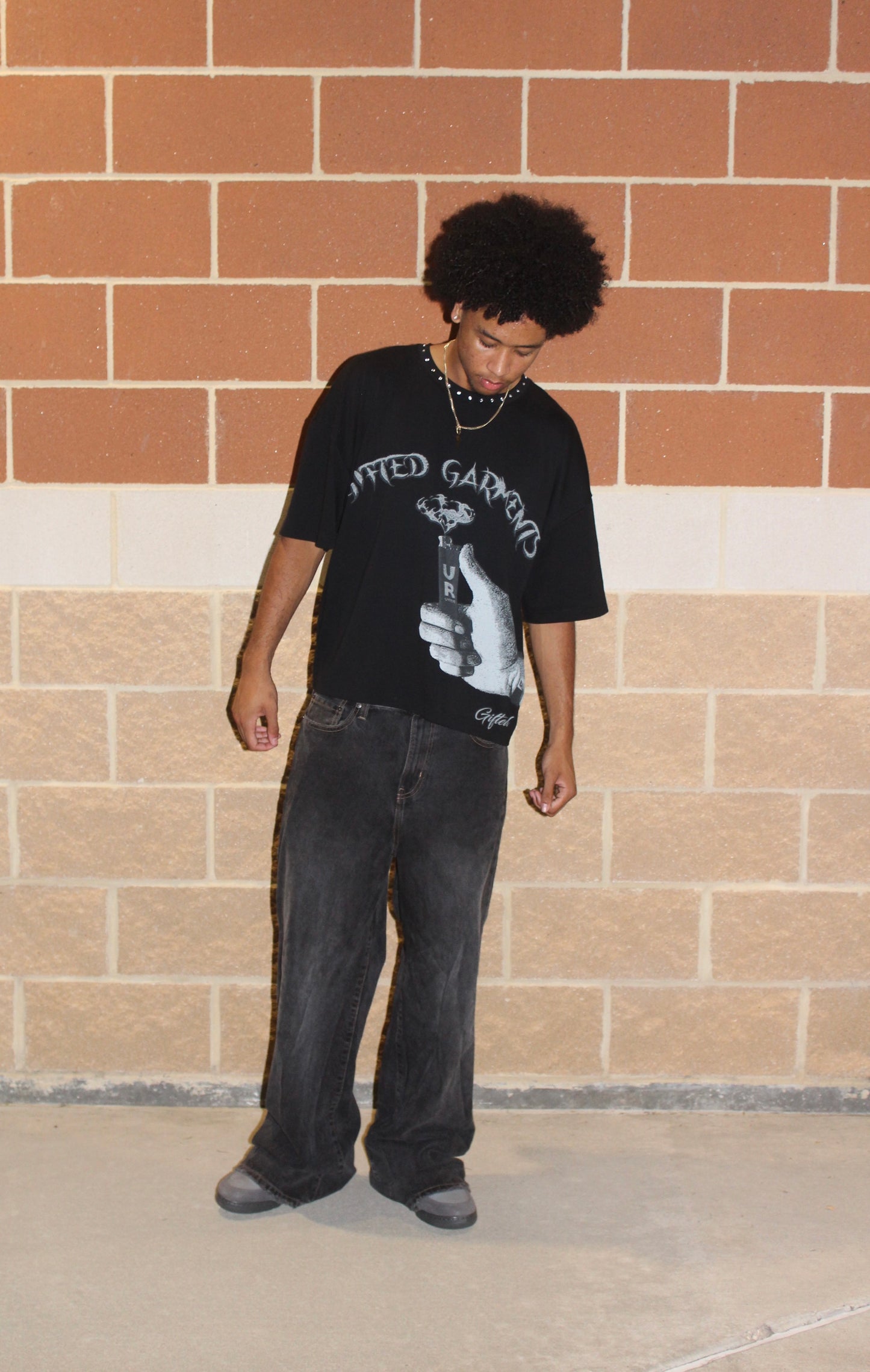 "U R Unique" Oversized cropped tee